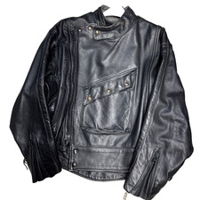 Rare Vanson Swedish Messenger Leather Jacket 42