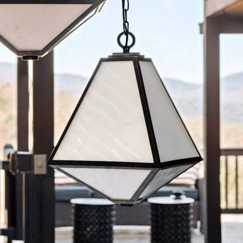 Glacier 14" Wide Black Charcoal Indoor-Outdoor Pendant Light - Picture 1 of 8