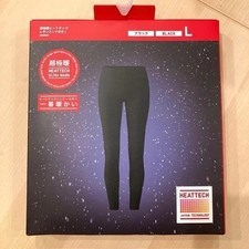 UNIQLO HEATTECH Ultra Warm Leggings L Gray Dark Gray Black Women in stock