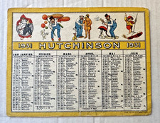 PNEU HUTCHINSON : calendrier de 1931 / Mich Vélo Moto Garage