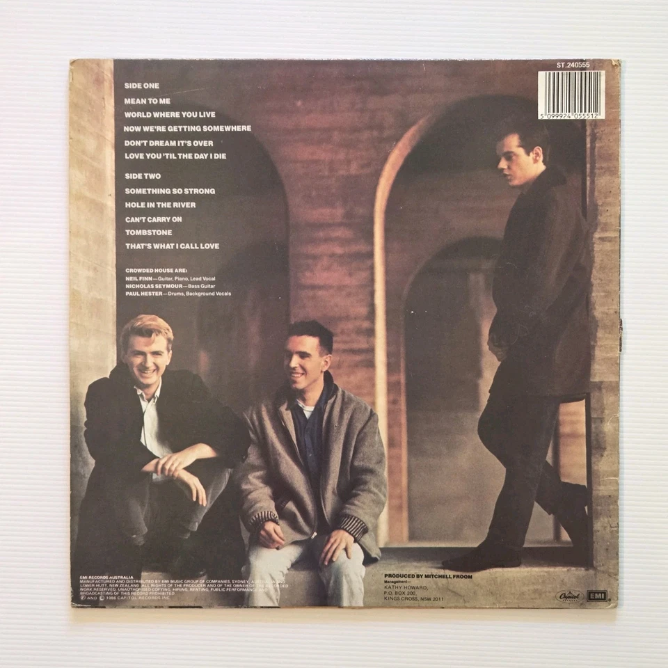 CROWDED HOUSE "Crowded House" RARE AUSSIE 1986 10Tk LP w/DON'T DREAM IT'S OVER - Image 2 of 4