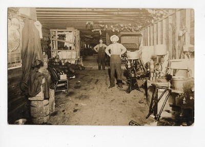 R872 Real Photo Postcard RPPC Mechanics Occupational Men Standard Oil Machines