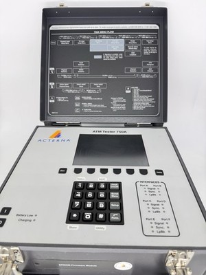 Acterna ATM Tester 750A Portable Network Analyzer with Power Supply & Carry Case