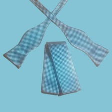 IZOD Bow Tie Cummerbund Set Teal Formal Prom Tuxedo Adjustable NWOT