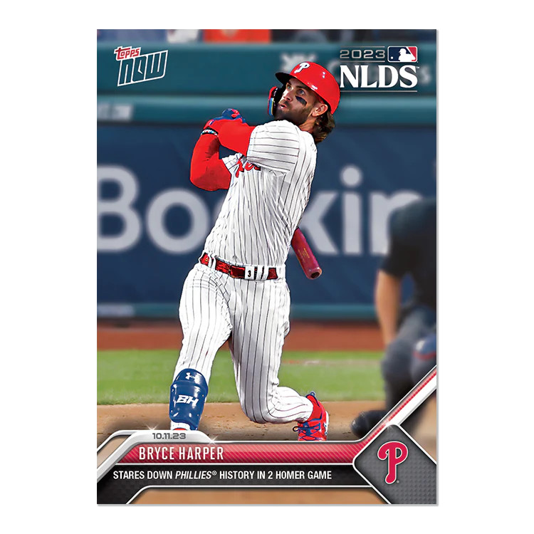 2023 Topps Now 992 Bryce Harper Philadelphia Phillies 2 Home Run HR Playoff NLDS
