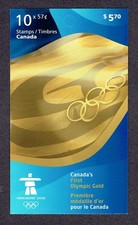 Canada - BK # 424 - 2010 Olympic Gold Medal, Scott # 2372a, pane of 10