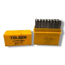 Tolsen Tools 27pc 3MM 1/8" Letter Punch Set Steel A Z Stamps for Metal Wood