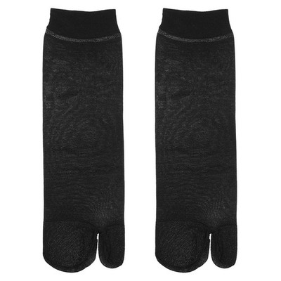 10 Pairs Durable Nylon Flops Socks Breathable Two Toes Socks for Adults Black