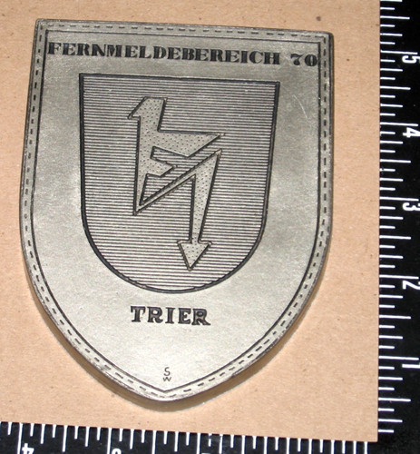Rare 1970s West German Fernmeldebereich Regiment 70 Squadron Plaque