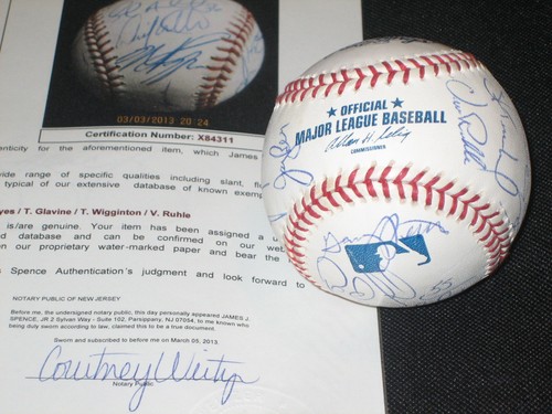 2003 METS TEAM (20) SIGNED AUTOGRAPHED OML BASEBALL PIAZZA, GLAVINE, REYES + JSA - Picture 3 of 9