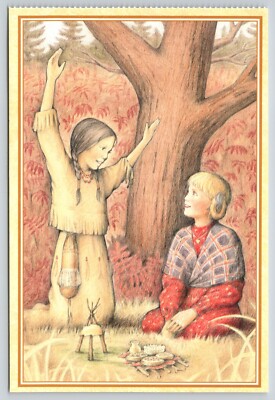 Postcard American Girl Doll 1996 ''My Tepee'' Native American - Renee Graef