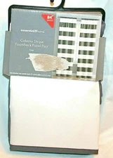 Essential Home Cabana Stripe Foamback Panel Pair - 2 Grey Panels 27 x 84" 