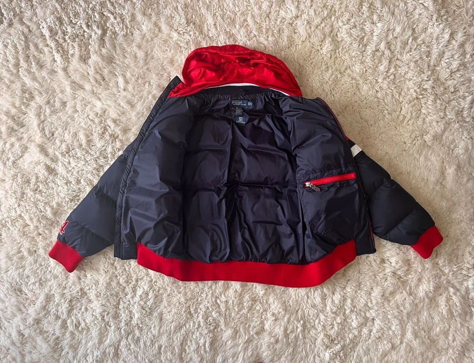 Chaqueta acolchada vintage Polo Ralph Lauren Gran Bretaña azul/rojo/blanco talla XL Foto 3 de 4