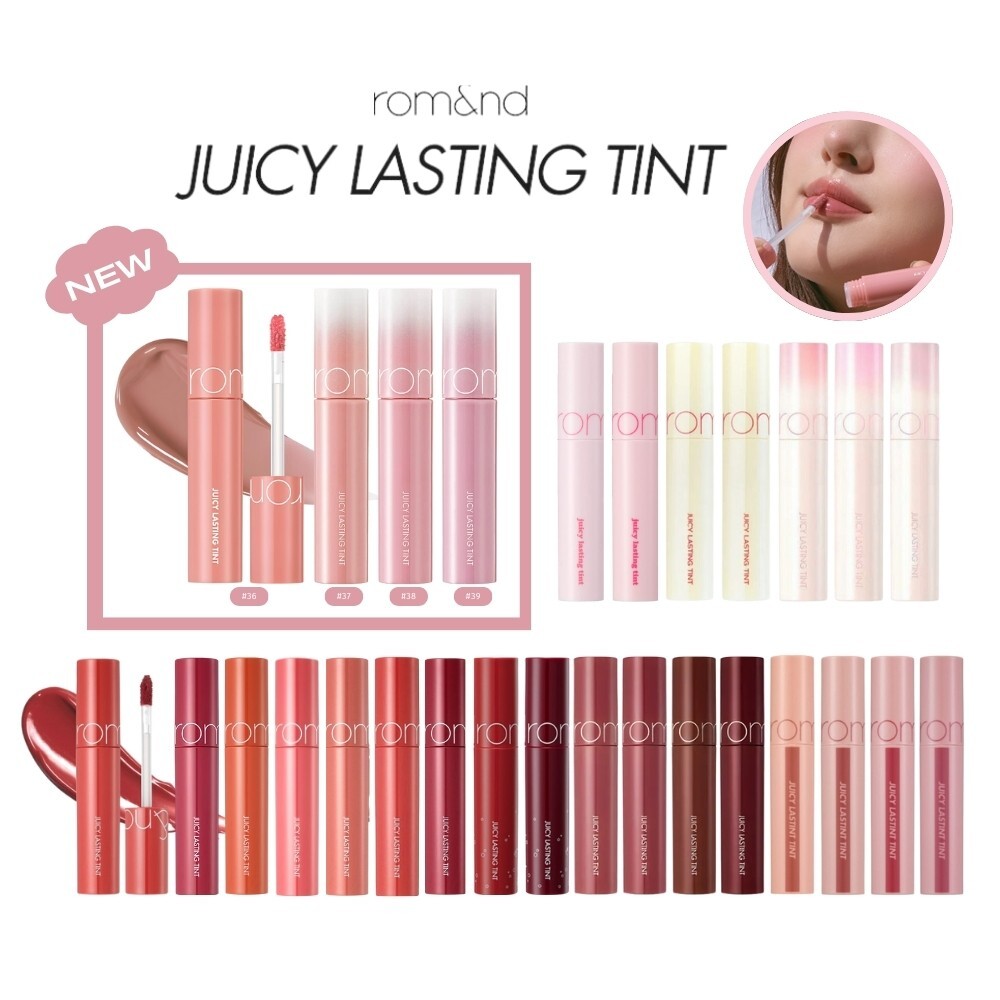 ROMAND Juicy Lasting Lip Tint 3.5g (No.1~No.39) – Glossy & Vivid K
