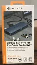 NEW SEALED HYPER HyperDrive Next 10 Port USB C Hub for Mac, PC, and Chromebook