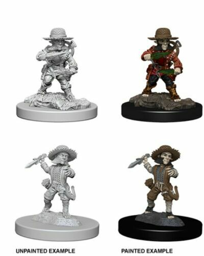 D&D Pathfinder Battles Deep Cuts Unpainted Miniatures 2x Male Halfling Rogue