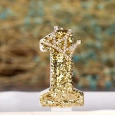 Birthday Candle Golden Crown Number Candle Cake Topper Kids Birthday Party