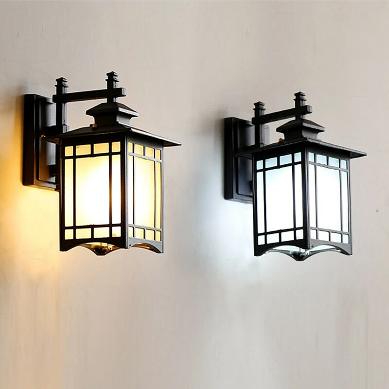 Outdoor Wall Light Garden Glass Wall Lamp Home Wall Lighting Balcony Wall Sconce - Image 3 of 4