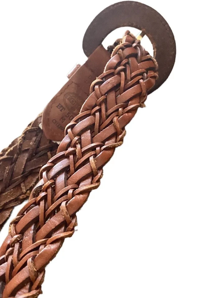 Cinturón De Colección Tejido Fossil Trenzado Cuero Marrón Mujer M Ajustable Boho BT5032 Foto 3 de 4