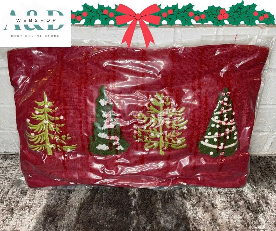 Umbral Cojín Decorativo Diseño Árbol de Navidad Rectangular 12" x 20" Foto 4 de 4
