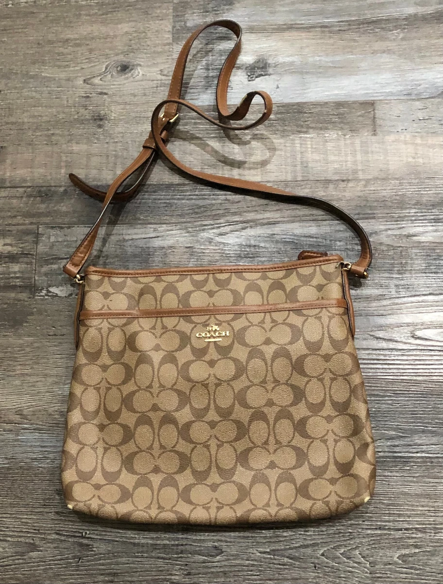 Coach | Bags | Golden Brown Authentic Coach Signature Purse | Poshmark