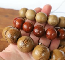 8" 12mm 15mm 18mm 25mm LARGE Natural Wooden Round Beads Light Dark Brown