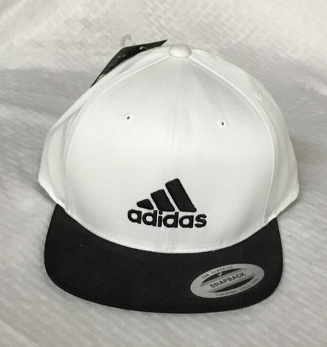 Adidas Men's White & Black Adjustable Snapback Baseball Cap Hat