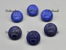 DDR - FRÜHE FDJ KNÖPFE - AUS BLAUEM GLAS - AUS DEN 50er JAHREN - BLAUHEMD - TOP