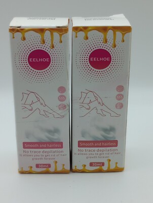 EELHOE No Trace Depilation Smooth Hairless/ Get Rid Hair Growth Forever 30ml X2