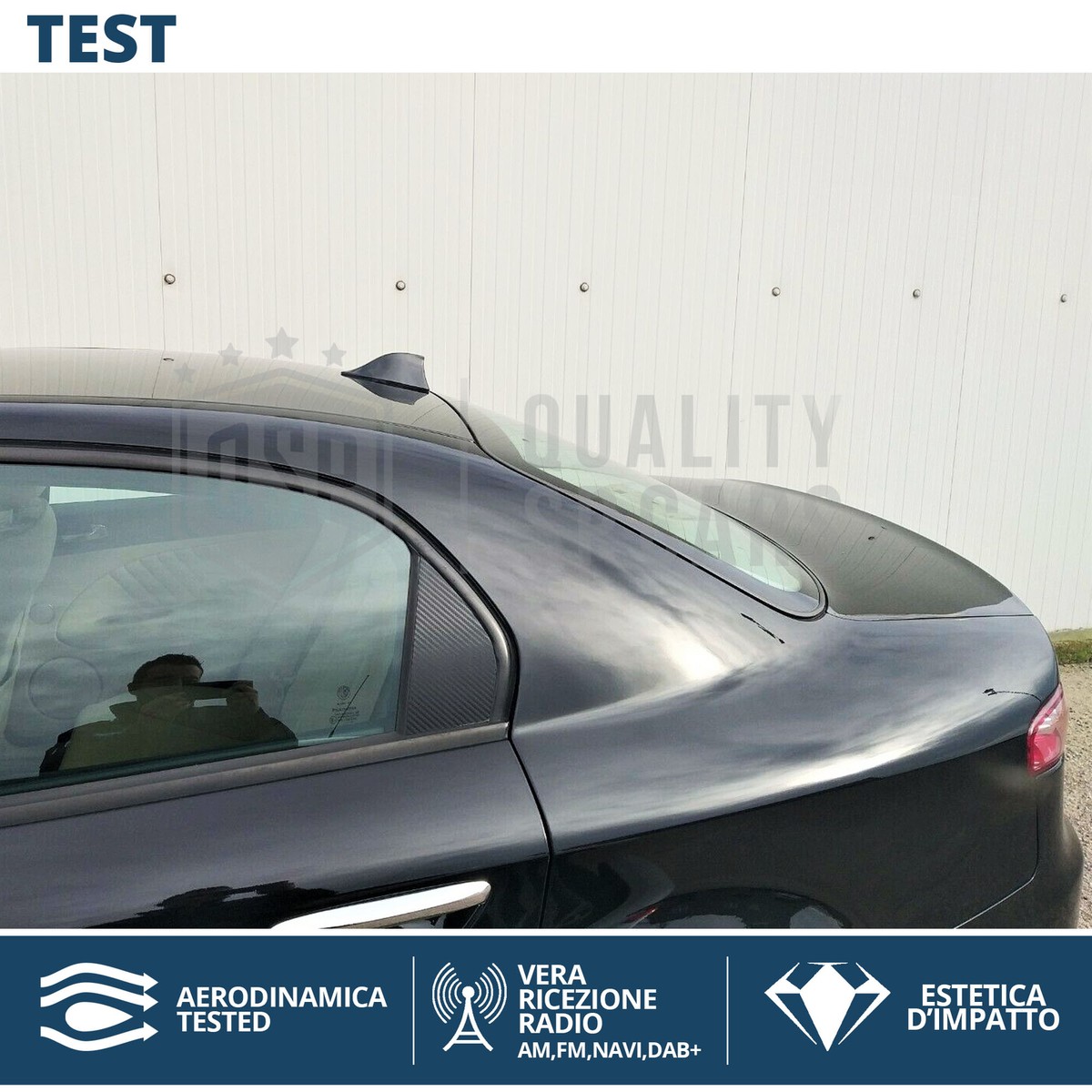 Antenna Pinna Squalo Auto Antenna A Pinna Per Alfa Romeo 147 156 159 Mito Giulietta GT - Nero, Ricezione AM/FM Antenna Tetto Alfa 147 156 159 - Foto 4