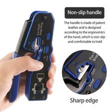 Crimper Cat 5 5e 6 7 Connector LAN RJ45 Pass Through PRO HD Crimping Tool