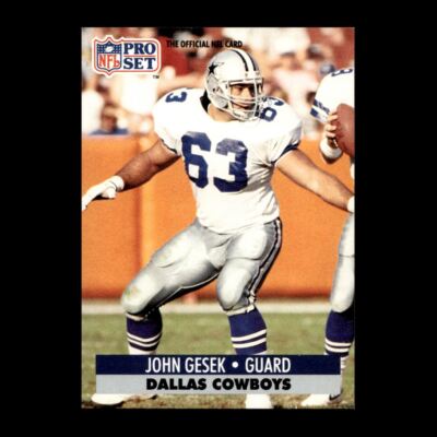 John Gesek 1991 Pro Set Dallas Cowboys #130 R329E 84