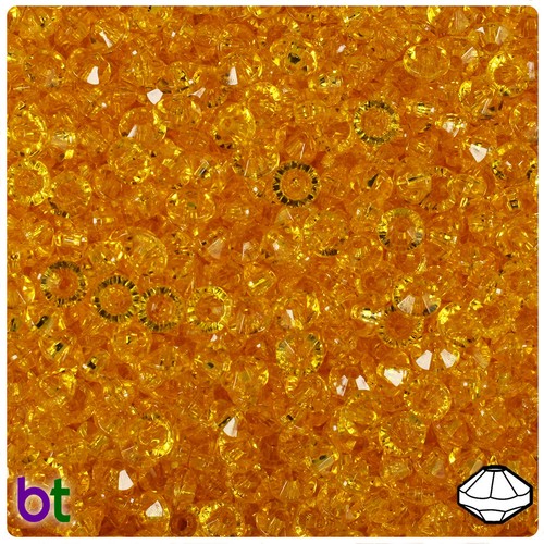 BeadTin Transparent 6mm Faceted Rondelle Plastic Craft Beads (1350pcs) - Picture 46 of 53