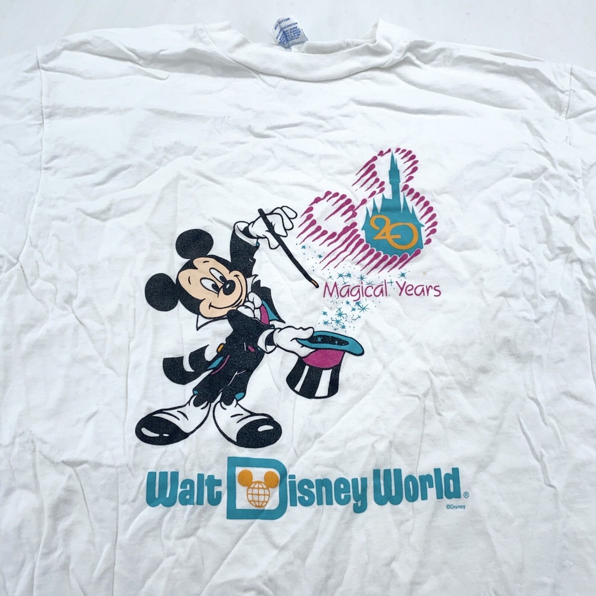 vintage 90s WALT DISNEY WORLD 20 MAGICAL YEARS T-Shirt SMALL
