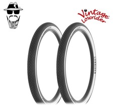 2 ORIGINAL Vtg LOWRIDER BRANDED BICYCLE TIRES 26 X 2.125 CLASSIC MINI BRICK.