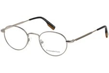 Ermenegildo Zegna EZ5132 Silver 014 Metal Round Eyeglasses Frame 47-21-145 5132
