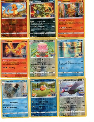 2022 POKEMON GO FOI (9) CARD SET LOT) CHARIZARD GYRADOS  +++ VISIT MY EBAY STORE