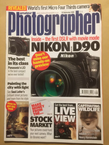 Amateur Photographer Magazine September 2008. Nikon D90. Panasonic Lumix LX3 - Afbeelding 1 van 1