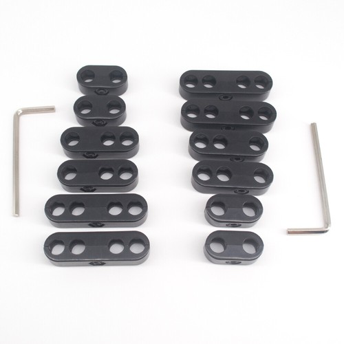 2 Sets 7mm 8mm Black Spark Plug Wire Separators Dividers Looms Chevy