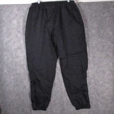 Vintage ProSpirit Women L 90s Track Pant Windbreaker Jogger Lined Black AnkleZip