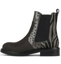 JEFFREY CAMPBELL EDMOND Leather Chelsea Boots Grey Exotic  Size US 7