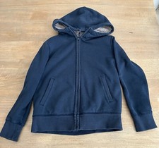 UNIQLO Kids Boys 9-10 Navy Full Zip Fleece Hoodie Jacket