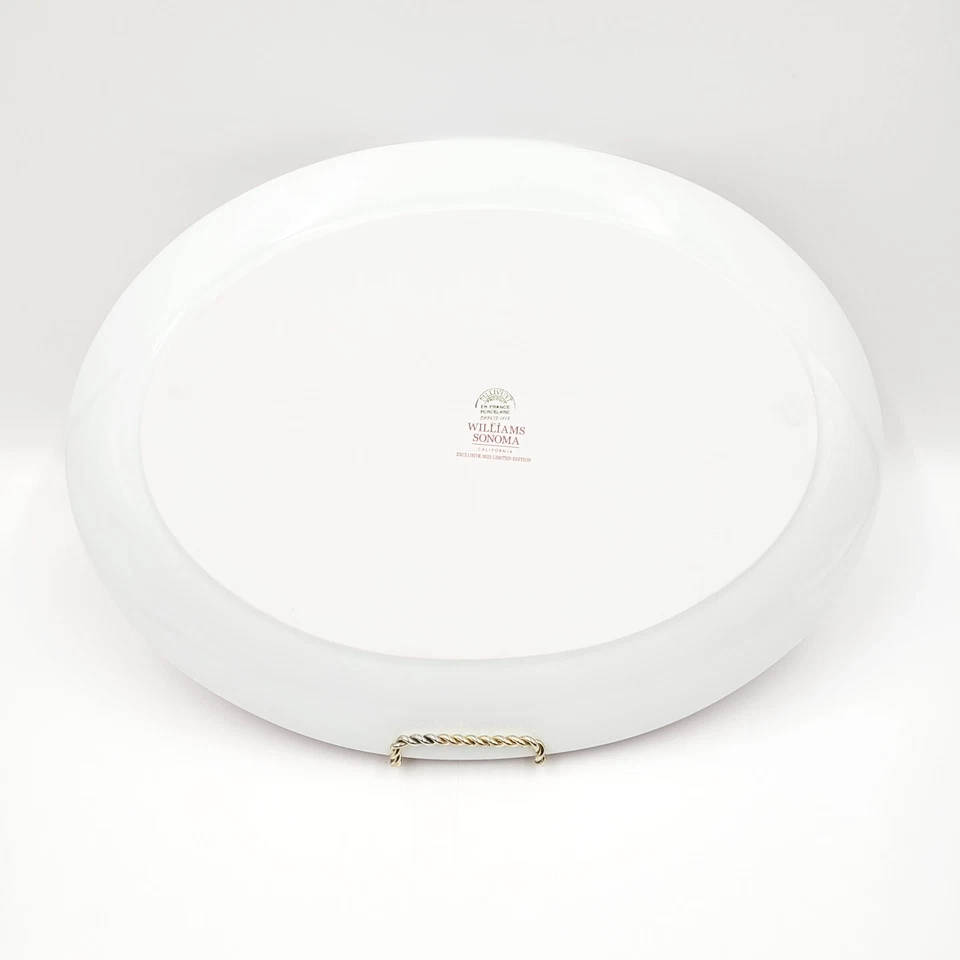 Plato de Noche Alpino Williams Sonoma Pillivuyt Navidad Pueblo Nevado Rojo NUEVO Foto 2 de 4