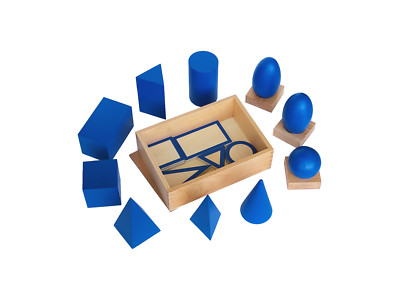 Geometric Solids with Stands and Bases - MONTESSORI SENSORIAL MATERIAL