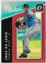 2017 Donruss Optic JOSE DE LEON THE ROOKIES INSERT RED PRIZM #TRP RAYS /99