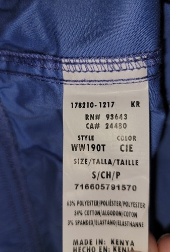Cherokee Workwear Pro Mens 5Pocket Stretch Cargo Scrub Pants Ceil Blue XS Tall - Picture 4 of 5