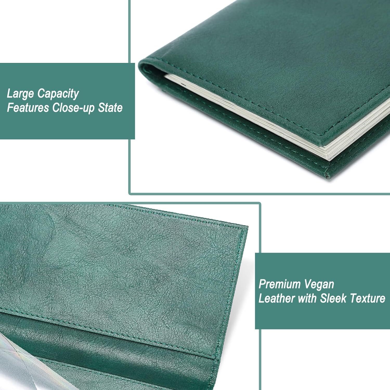 как выглядит Leather Checkbook Cover for Top Side Tear Registers Duplicate Checks with P... фото
