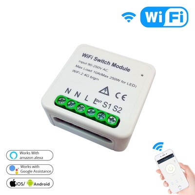 Smart Switch Module Smart Life/Tuya APP 1/2 Way 95-250V ...