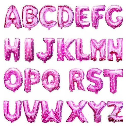 Number Letter Foil Balloon 16" 40cm Foil Air Age Name Message Birthday 4 Colors - Picture 21 of 21