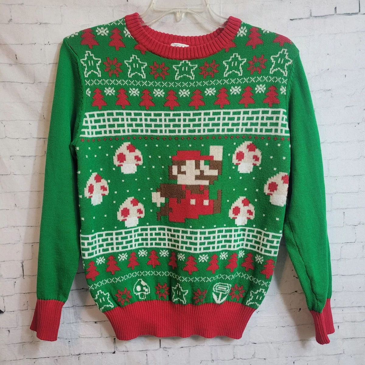 Mario bros ugly christmas sweater clearance